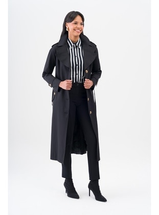 Black - Trench Coat - Olcay