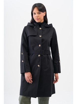 Black - Trench Coat - Olcay