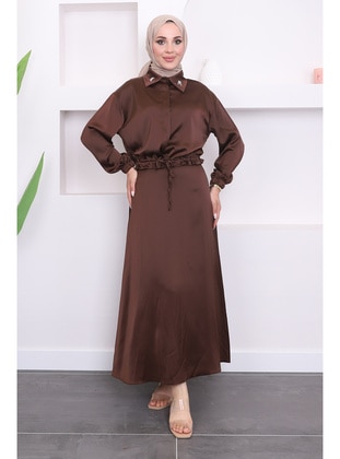 Milky Brown - Unlined - Suit - İmaj Butik