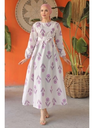 Lilac - Modest Dress - Nergis Neva