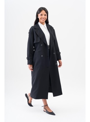 Black - Trench Coat - Olcay