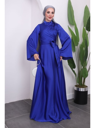Saxe Blue - Modest Evening Dress - İmaj Butik