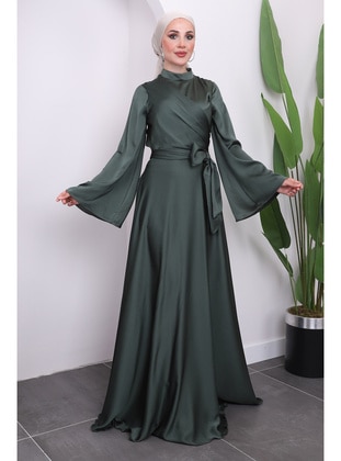 Green - Modest Evening Dress - İmaj Butik