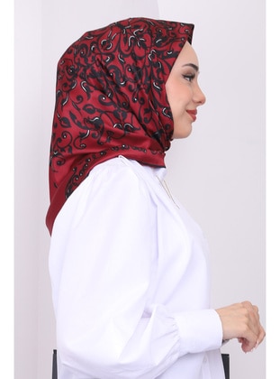 Burgundy - Scarf - İmaj Butik