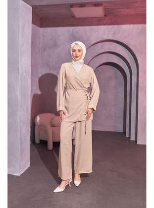 Beige - 1000gr - Suit - Nergis Neva