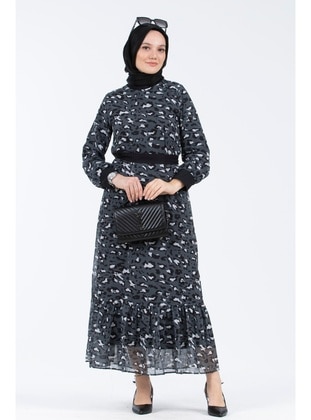 Anthracite - Modest Dress - Sevitli