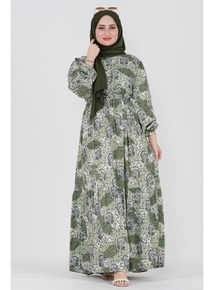 Green - Modest Dress - Sevitli