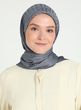 Grey - Scarf - Balse Eşarp