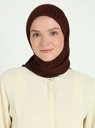 Brown - Scarf - Balse Eşarp