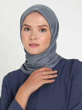 Grey - Scarf - Balse Eşarp