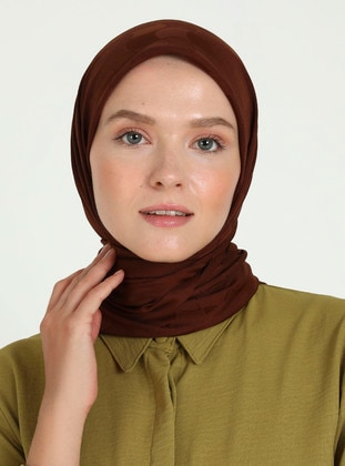 Brown - Scarf - Balse Eşarp