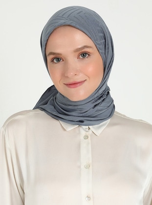 Grey - Scarf - Balse Eşarp