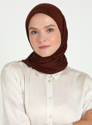 Brown - Scarf - Balse Eşarp