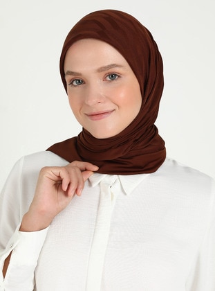 Brown - Scarf - Balse Eşarp