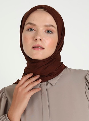 Brown - Scarf - Balse Eşarp