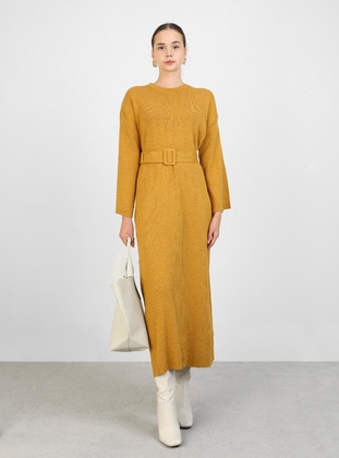 Mustard - Knit Dresses - Refka