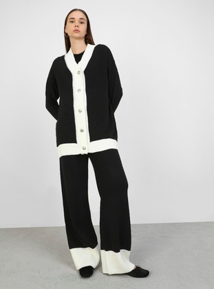 Black - White - Knit Suits - Refka