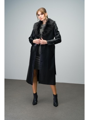 Black - Trench Coat - Olcay