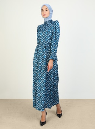 Blue - Modest Dress - Refka