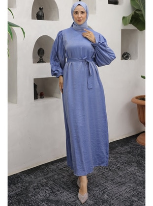 Blue - Modest Dress - Benguen