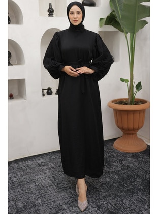 Black - Modest Dress - Benguen