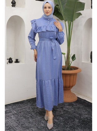 Blue - Modest Dress - Benguen