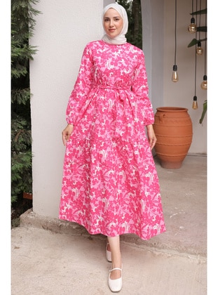 Fuchsia - Modest Dress - Benguen