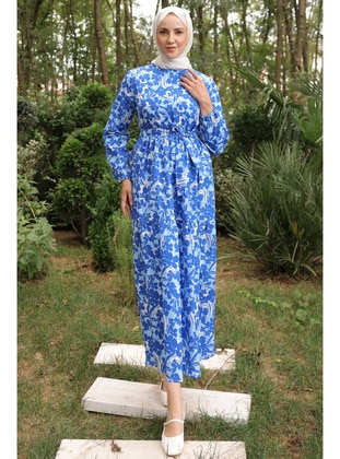 Saxe Blue - Modest Dress - Benguen