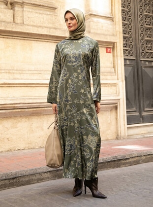 Khaki - Modest Dress - Refka