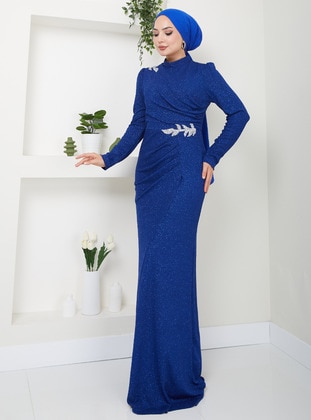 Saxe Blue - Evening Dresses - Semra Aydın