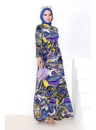 Purple - Modest Dress - Bestenur