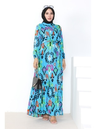 Blue - Modest Dress - Bestenur