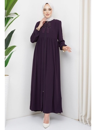 Maroon - Abaya - Hafsa Mina