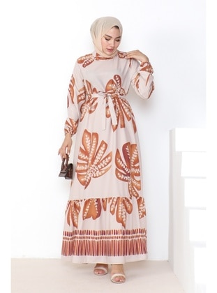 Ecru - Modest Dress - Bestenur