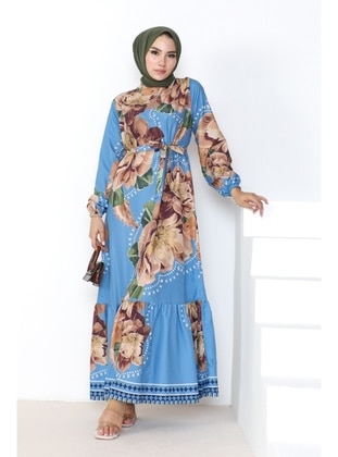 Blue - Modest Dress - Bestenur