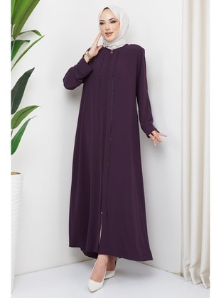 Maroon - Abaya - Hafsa Mina