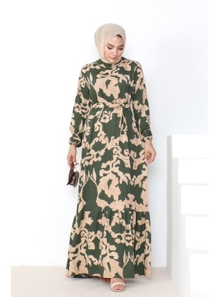 Khaki - Modest Dress - Bestenur