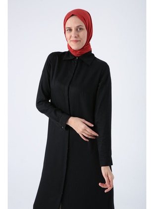 Black - Cuban Collar - Tunic - ALLDAY