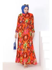 Orange - Modest Dress