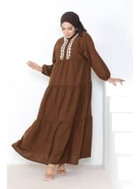 Brown - Modest Dress