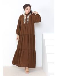 Brown - Modest Dress