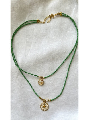 Green - Necklace - Takıtakılar