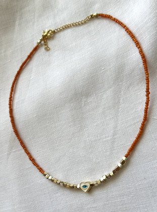 Orange - Necklace - Takıtakılar