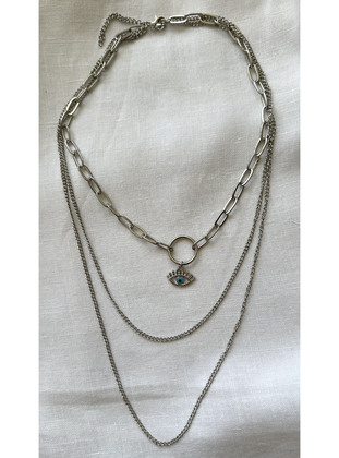 Silver color - Necklace - Takıtakılar