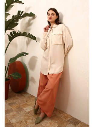 Ecru - Cuban Collar - Tunic - ALLDAY