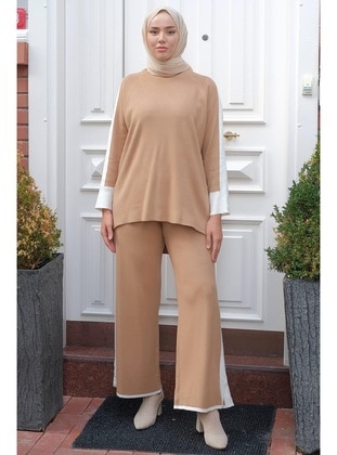 Camel - Knit Suits - Hafsa Mina