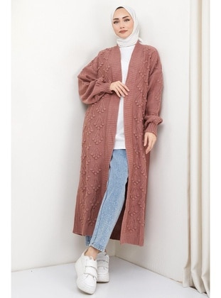 Dusty Rose - Knit Cardigan - Hafsa Mina