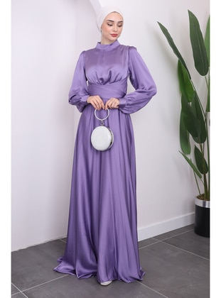 Lilac - Modest Evening Dress - İmaj Butik