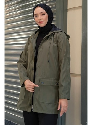 Khaki - Topcoat - Hafsa Mina