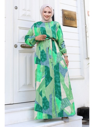 Green - 350gr - Modest Dress - Tesettür Dünyası